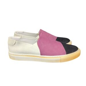 MOVE Sneakers Slip On Leather Color Block Casual Comfort Shoe 41 Women's 10-10.5